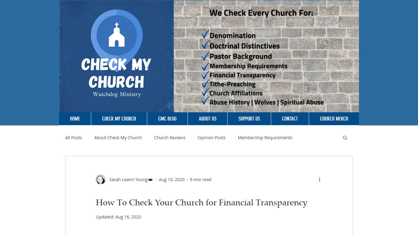 How To Check Your Church for Financial Transparency